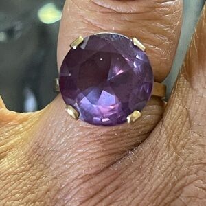 Vintage 10kt Color Changing Alexandrite Cocktail Ring -Women’s sz 8-9 Jewelry